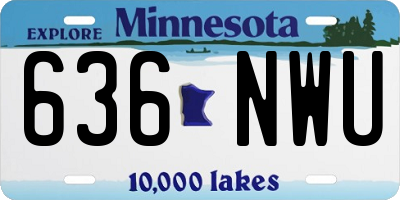 MN license plate 636NWU
