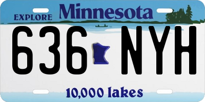 MN license plate 636NYH