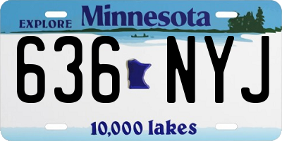 MN license plate 636NYJ
