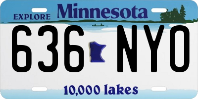 MN license plate 636NYO