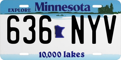 MN license plate 636NYV