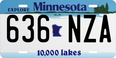 MN license plate 636NZA