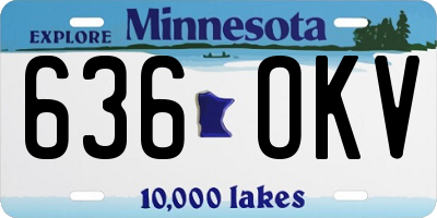 MN license plate 636OKV