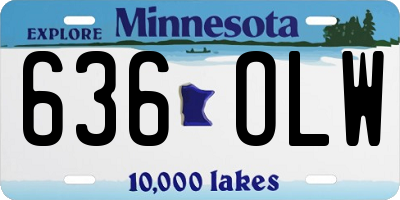 MN license plate 636OLW