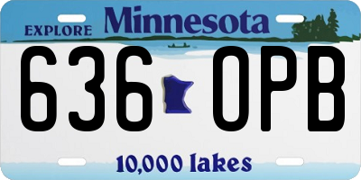 MN license plate 636OPB