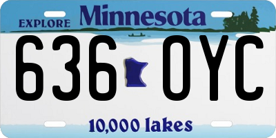 MN license plate 636OYC