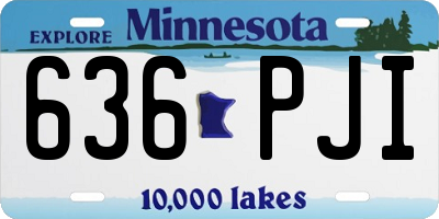MN license plate 636PJI