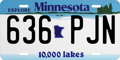 MN license plate 636PJN