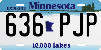 MN license plate 636PJP