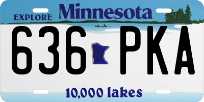 MN license plate 636PKA