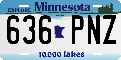 MN license plate 636PNZ
