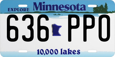 MN license plate 636PPO