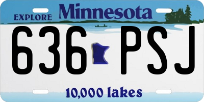 MN license plate 636PSJ