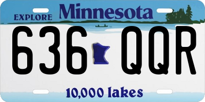 MN license plate 636QQR