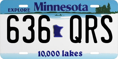 MN license plate 636QRS