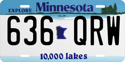 MN license plate 636QRW