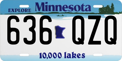 MN license plate 636QZQ