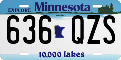 MN license plate 636QZS