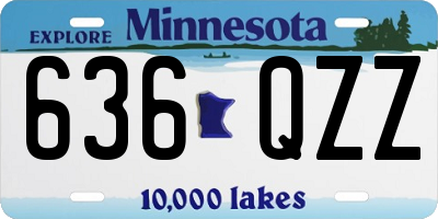 MN license plate 636QZZ