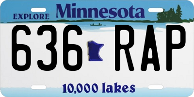 MN license plate 636RAP