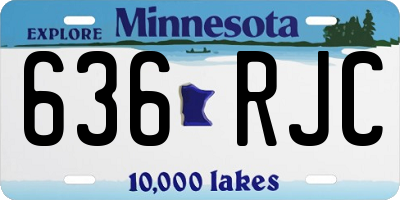 MN license plate 636RJC