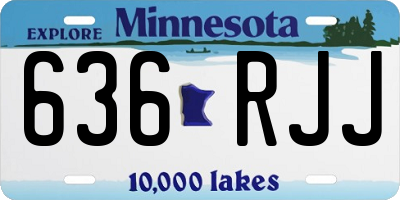 MN license plate 636RJJ