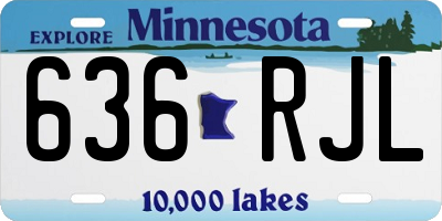 MN license plate 636RJL