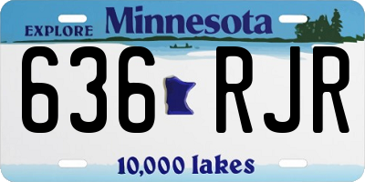 MN license plate 636RJR