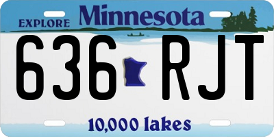 MN license plate 636RJT
