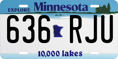 MN license plate 636RJU