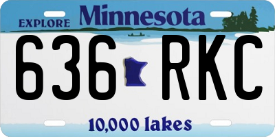 MN license plate 636RKC