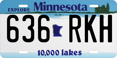 MN license plate 636RKH