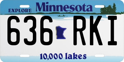 MN license plate 636RKI