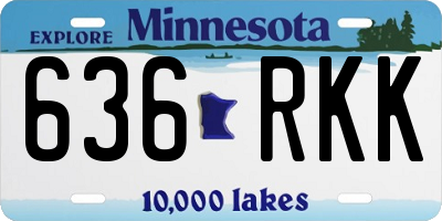 MN license plate 636RKK