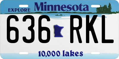 MN license plate 636RKL