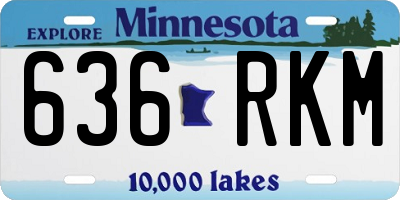 MN license plate 636RKM