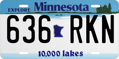MN license plate 636RKN