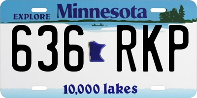 MN license plate 636RKP