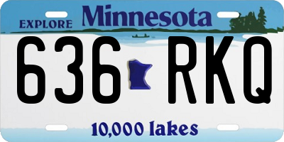 MN license plate 636RKQ