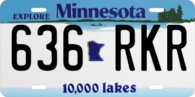 MN license plate 636RKR
