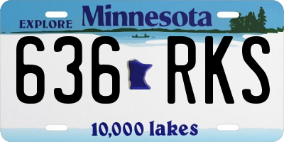 MN license plate 636RKS