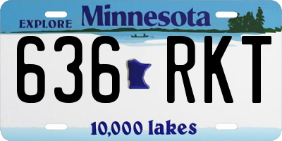 MN license plate 636RKT