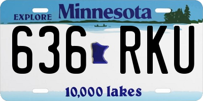MN license plate 636RKU