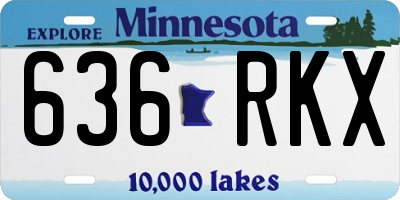 MN license plate 636RKX