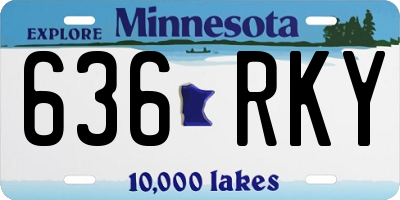 MN license plate 636RKY