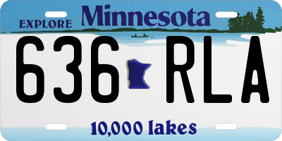 MN license plate 636RLA
