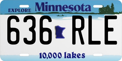 MN license plate 636RLE