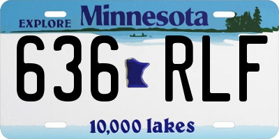 MN license plate 636RLF