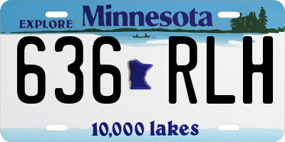 MN license plate 636RLH
