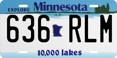 MN license plate 636RLM